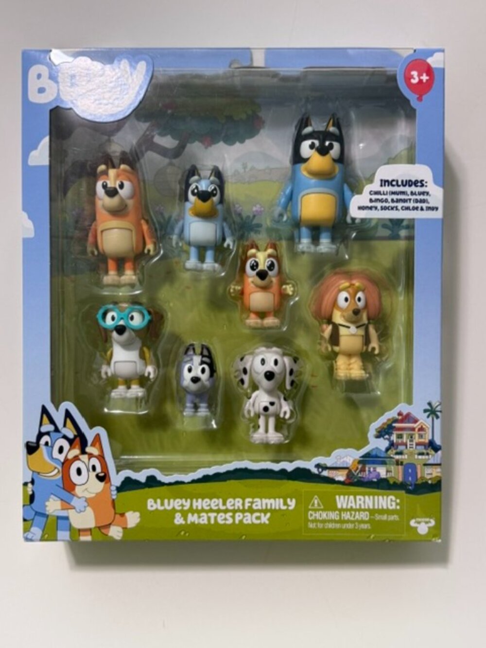 Disney's Bluey Extended Family Heeler 8 Pack, Figures, Ages 3+ - NEW SEALED